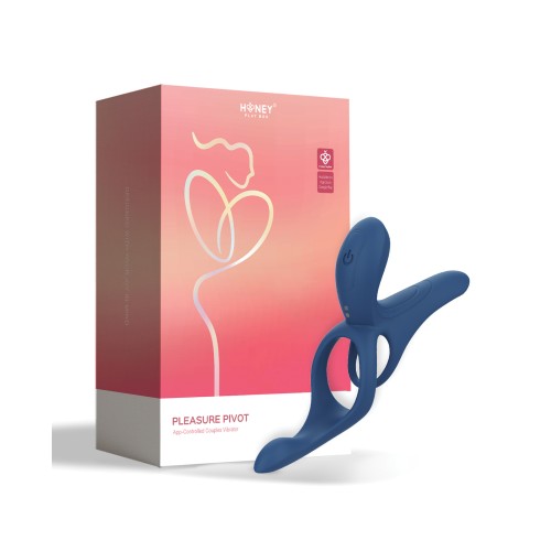 Pleasure Pivot App-Controlled Couples Vibrator Navy Blue