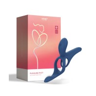 Pleasure Pivot App-Controlled Couples Vibrator Navy Blue