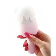 Bite Me Cream Pop Vibrator Pink White - Sweet Pleasure