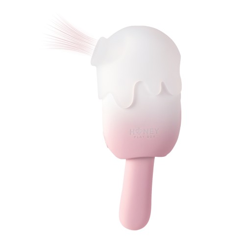 Bite Me Cream Pop Vibrator Pink White - Sweet Pleasure