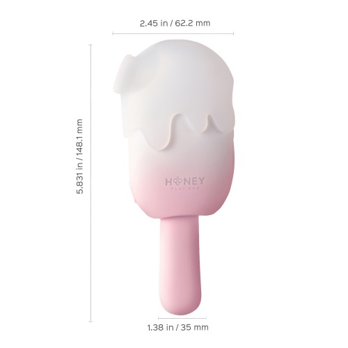 Bite Me Cream Pop Vibrator Pink White - Sweet Pleasure