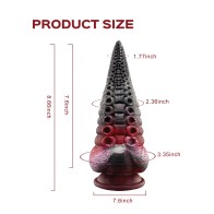 Lava Tentacle Shape Suction Cup Dildo - Multi Color