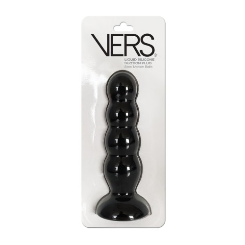 VERS Liquid Silicone Suction Anal Plug Black