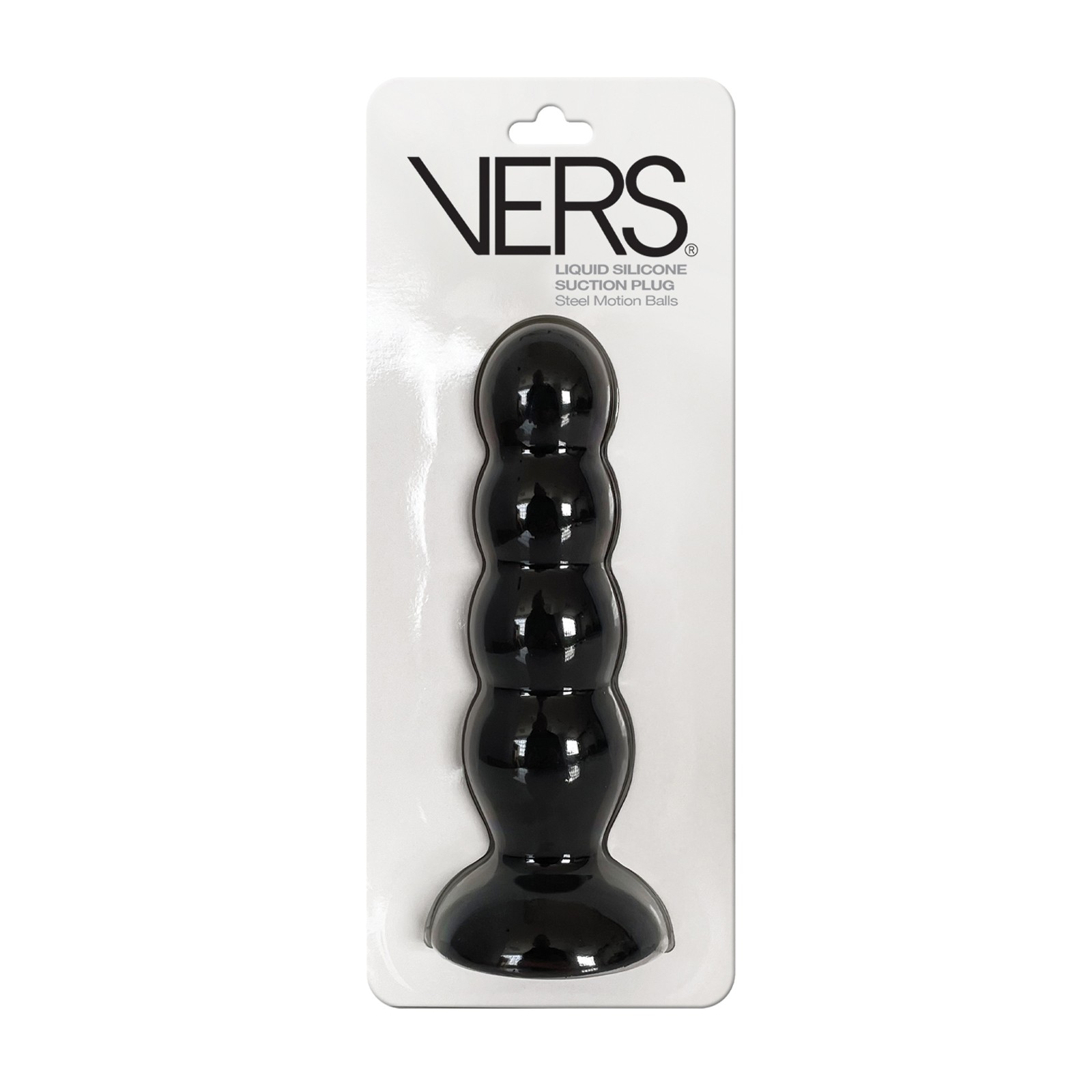 VERS Liquid Silicone Suction Anal Plug Black