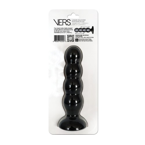 VERS Liquid Silicone Suction Anal Plug Black