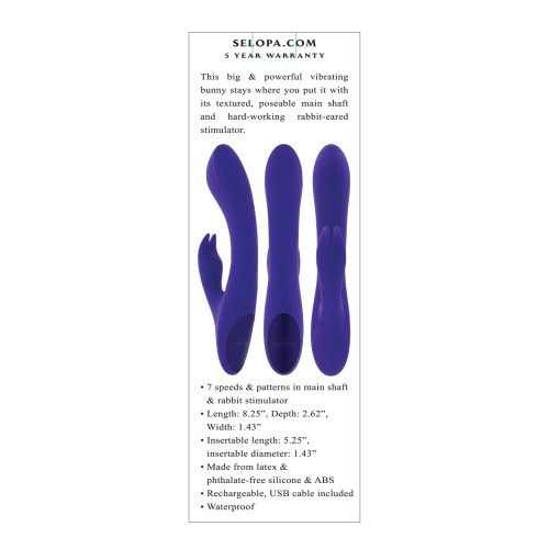 Selopa Poseable Bunny Rabbit Vibrator - Purple