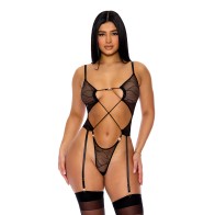 Body de Malla Transparente con Tirantes