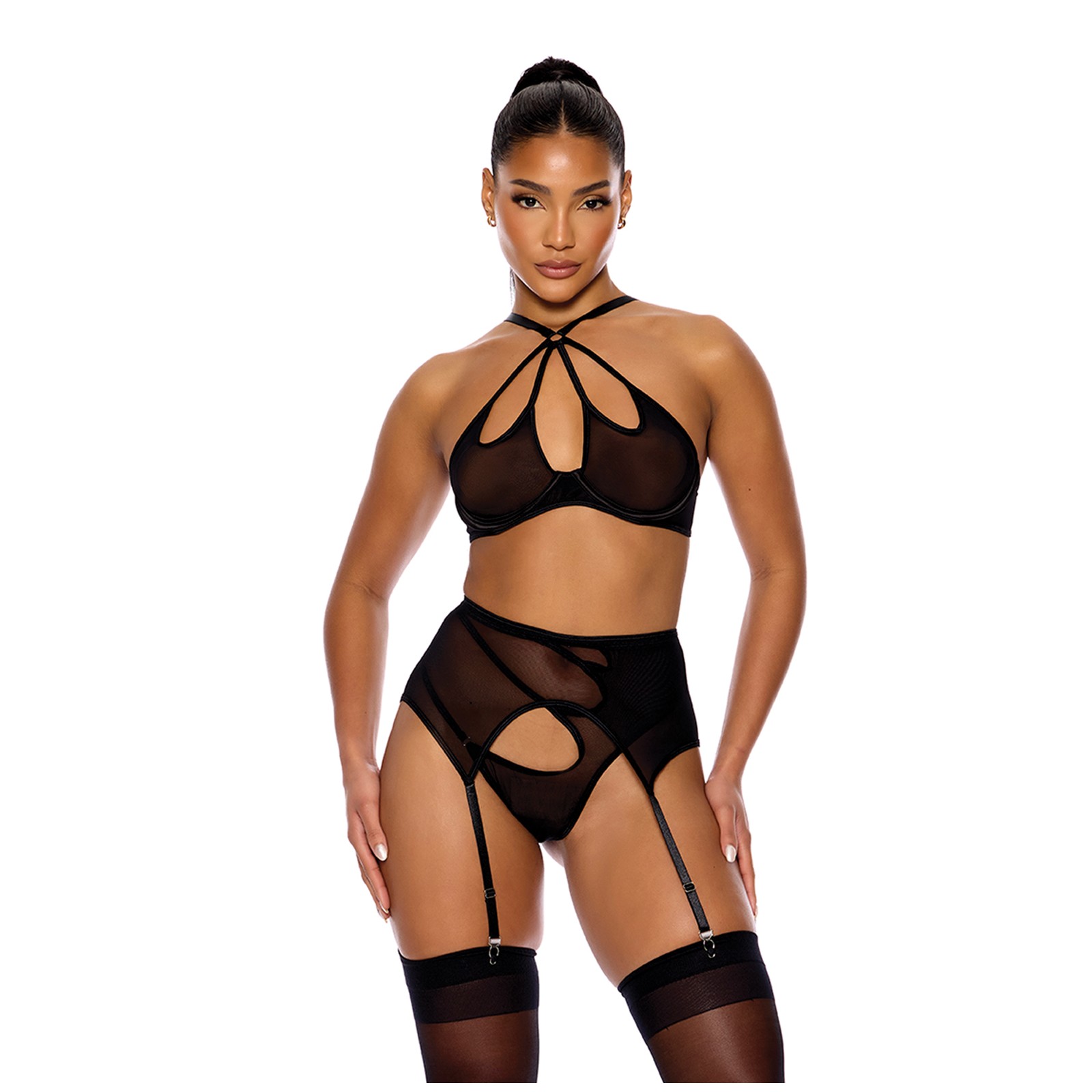 Feeling Butterflies Mesh Halterneck Set