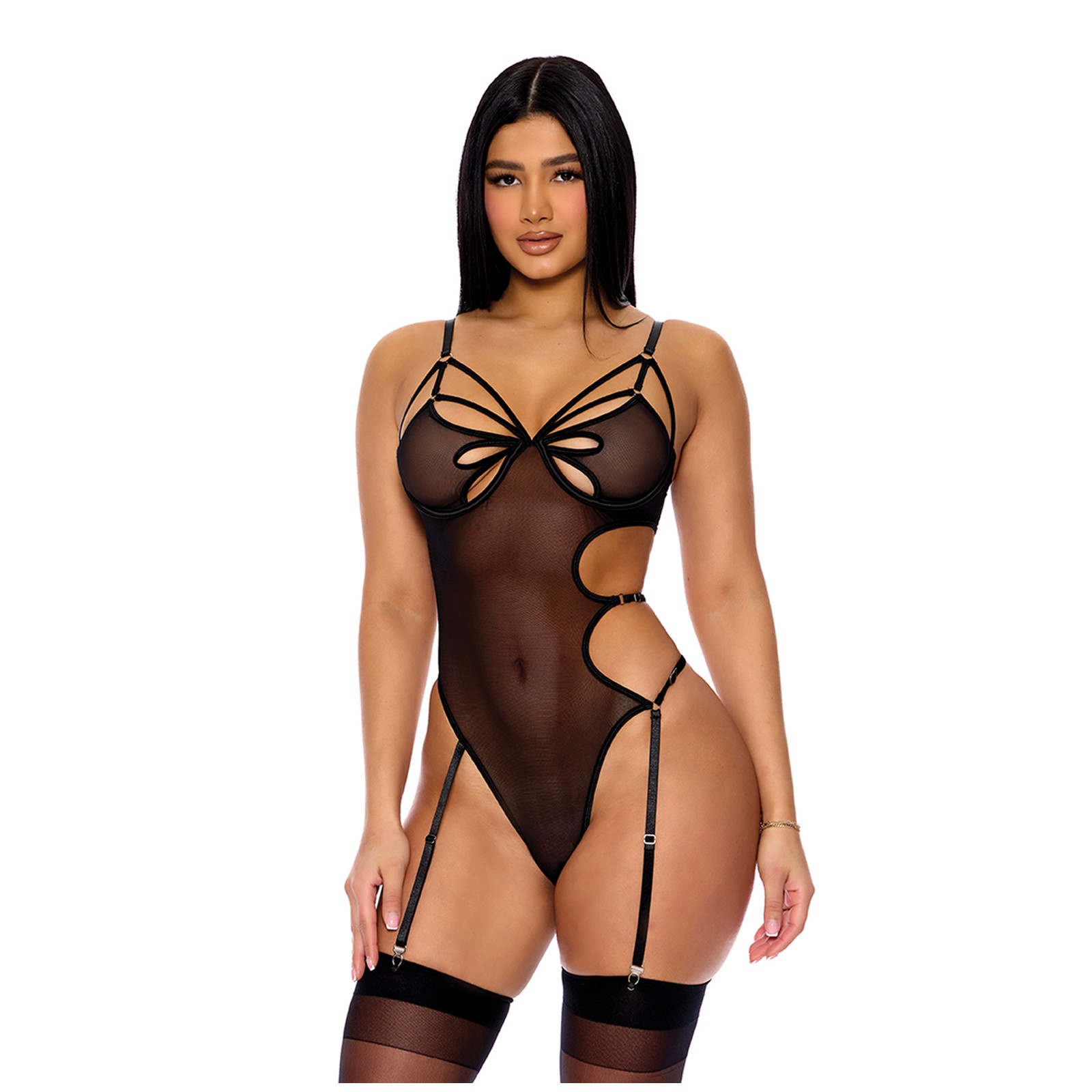 Feeling Butterflies Mesh Teddy for Captivating Nights