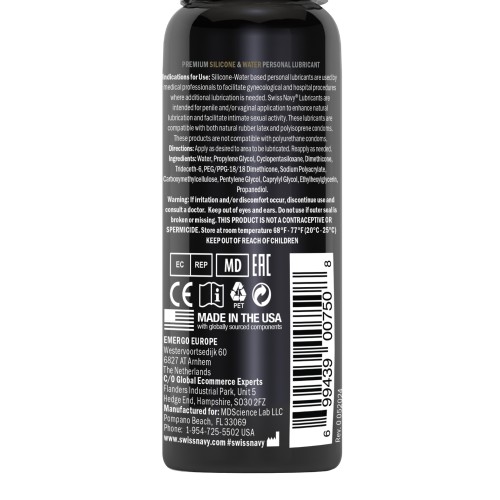 Lubricante Híbrido Premium Swiss Navy para Placer