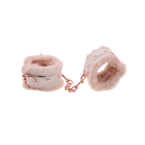 Peaches 'n CreaMe Faux Fur Handcuffs - Playful Bondage