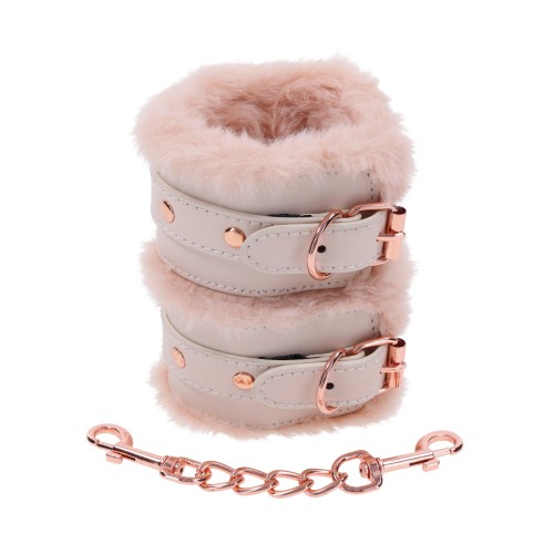 Peaches 'n CreaMe Faux Fur Handcuffs - Playful Bondage