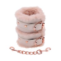 Peaches 'n CreaMe Faux Fur Handcuffs - Playful Bondage