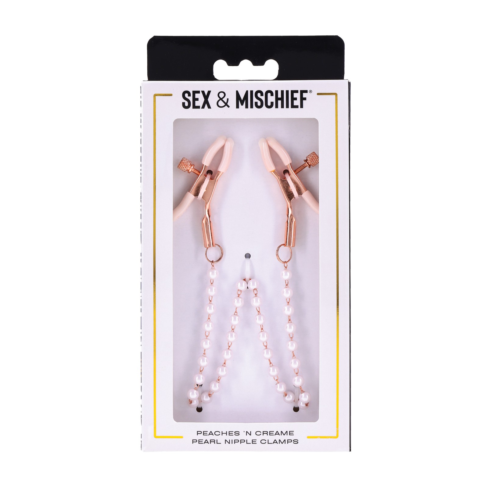 Sex & Mischief Pearl Nipple Clamps Peaches n Cream