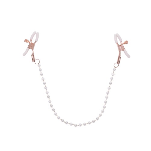 Sex & Mischief Pearl Nipple Clamps Peaches n Cream