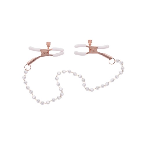 Sex & Mischief Pearl Nipple Clamps Peaches n Cream