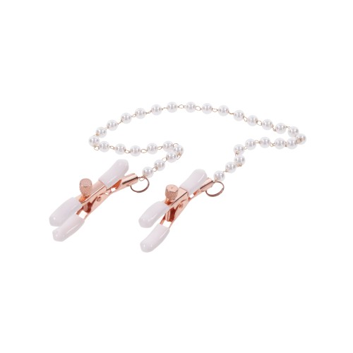 Sex & Mischief Pearl Nipple Clamps Peaches n Cream