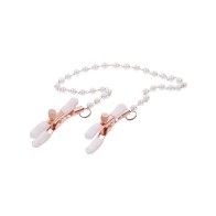 Sex & Mischief Pearl Nipple Clamps Peaches n Cream