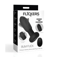 Inmi Bum Flick Plug Anal Silicona con Control Remoto Negro