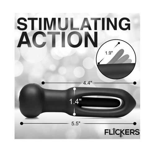 Inmi Bum Flick Plug Anal Silicona con Control Remoto Negro