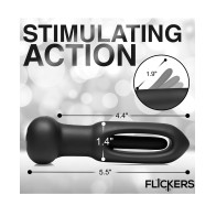 Inmi Bum Flick Plug Anal Silicona con Control Remoto Negro