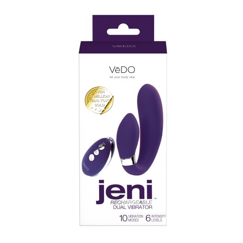 VeDO Jeni Vibrador Doble Motor con Control Remoto - Morado