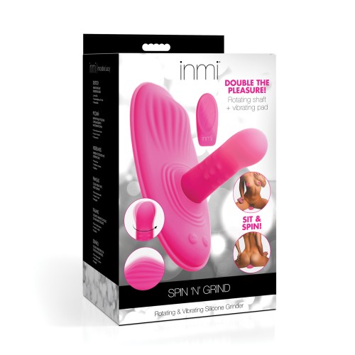 Inmi Spin N' Grind Rotating Vibrating Silicone Grinder Pink