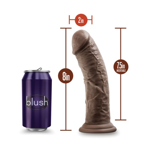 Blush Dr. Skin Plus 8" Posable Dildo - Chocolate