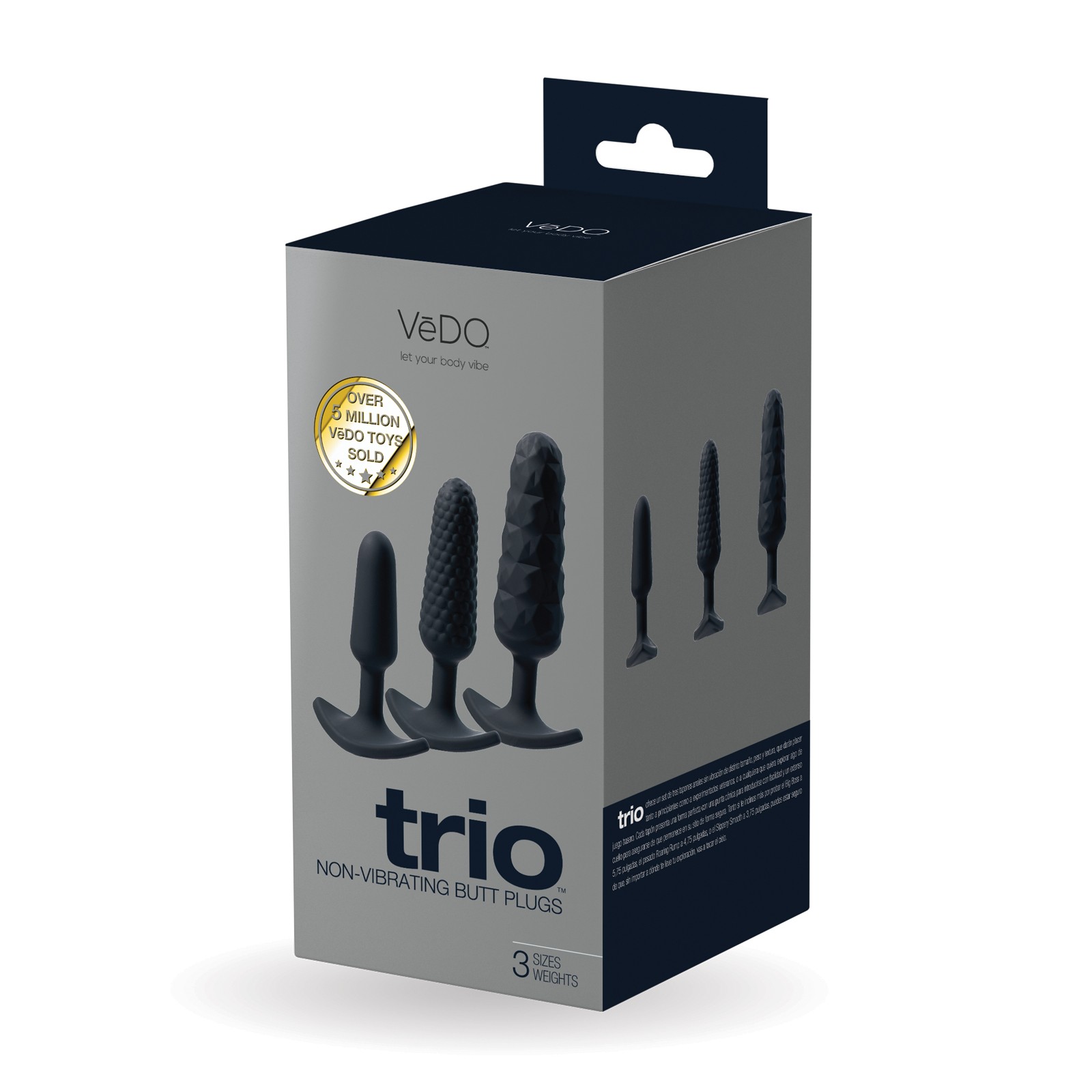 Set de 3 Plug Anales VeDO Negro