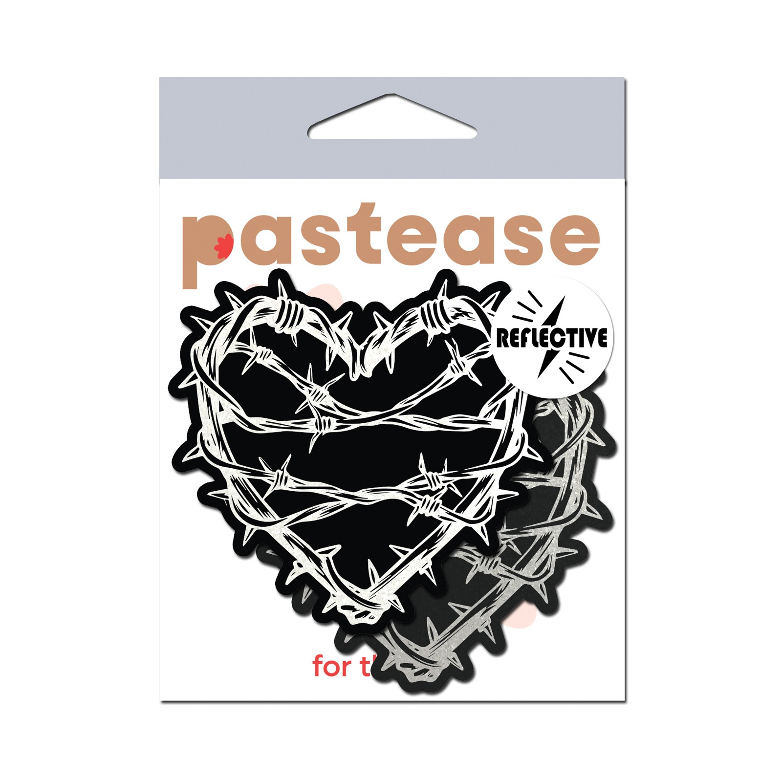 Pastease Barbed Wire Heart Reflective Nipple Covers - Bold Fashion