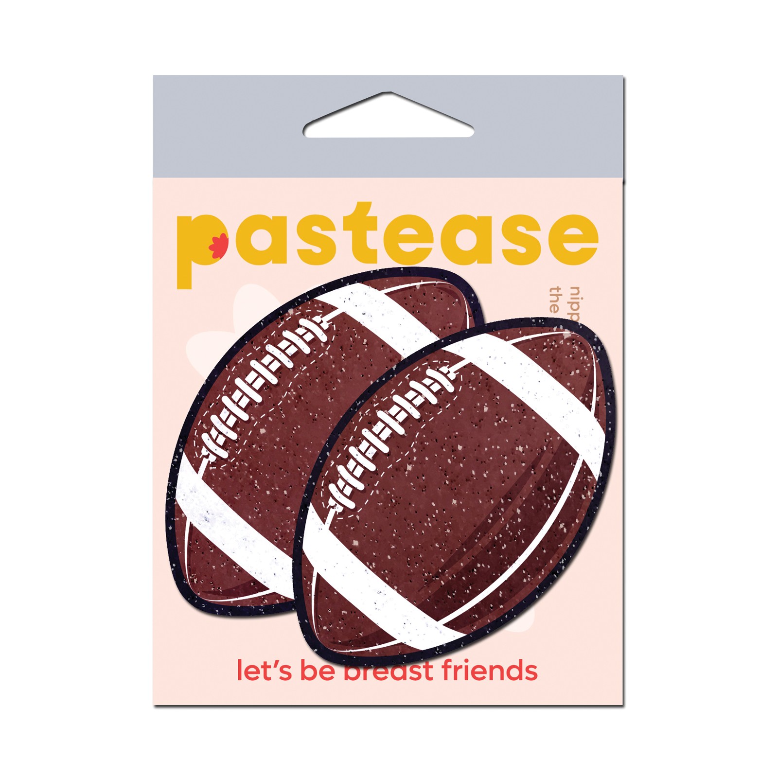 Pastease Sparkly Football Nipple Pasties - Game Day Spirit