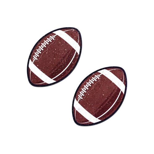 Pastease Sparkly Football Nipple Pasties - Game Day Spirit