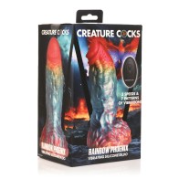 Dildo Vibrante Creature Cocks Rainbow Phoenix con Control Remoto - Arcoíris