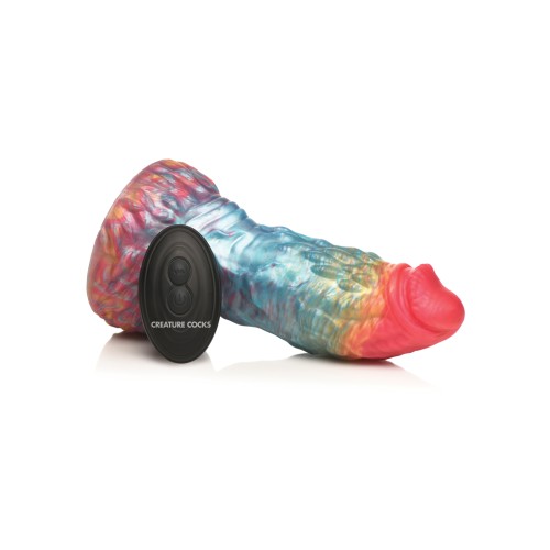 Dildo Vibrante Creature Cocks Rainbow Phoenix con Control Remoto - Arcoíris