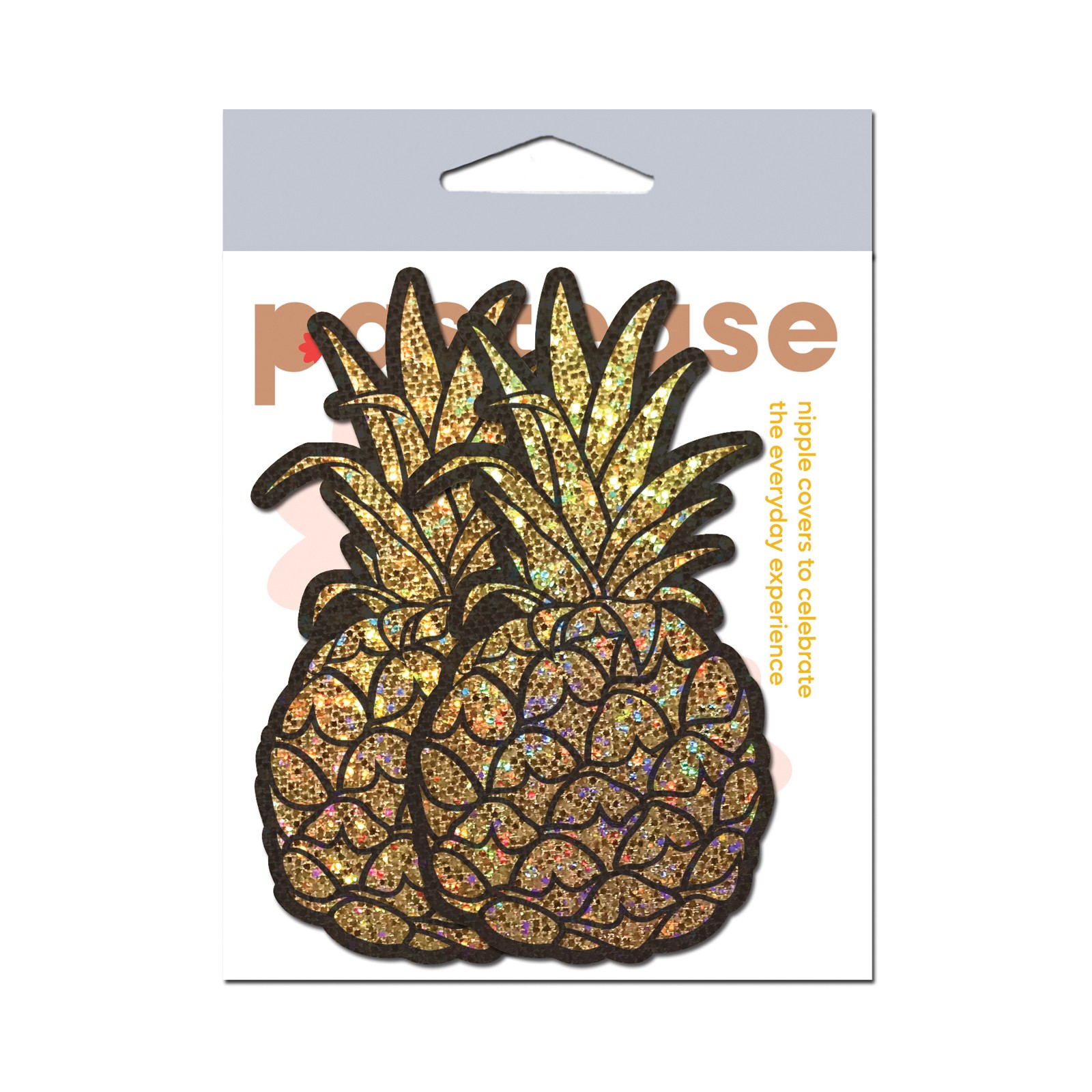 Pastease Premium Glitter Pineapple Nipple Covers - Gold