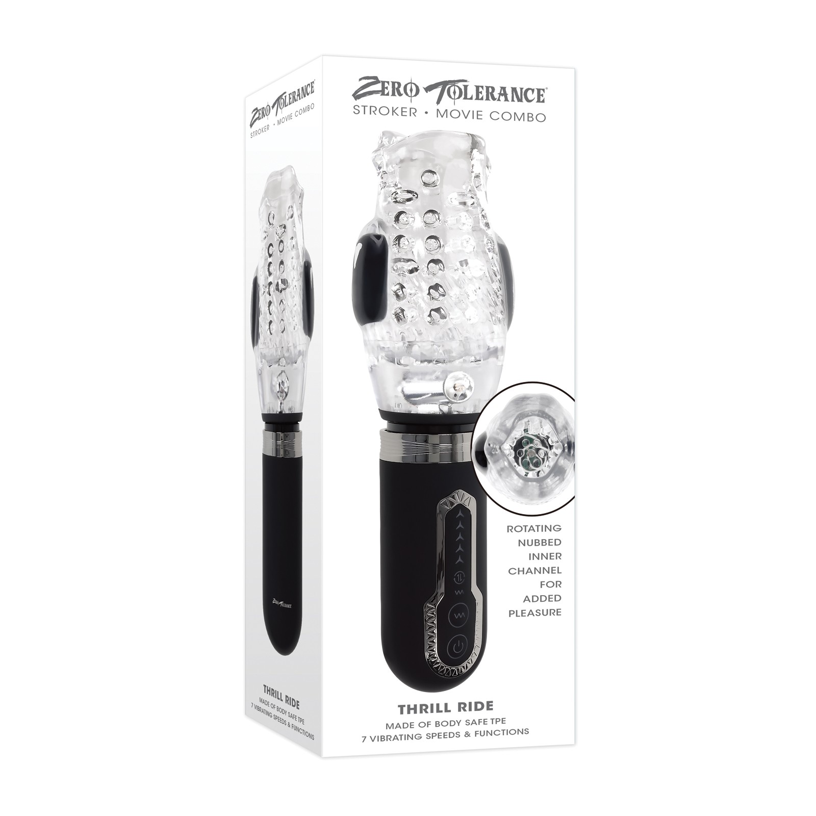 Stroker Recargable Zero Tolerance Thrill Ride para Placer Intenso