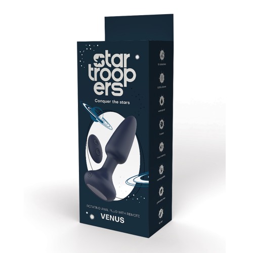 Plug Anal Rotativo Venus Star Troopers con Control Remoto - Placer Emocionante