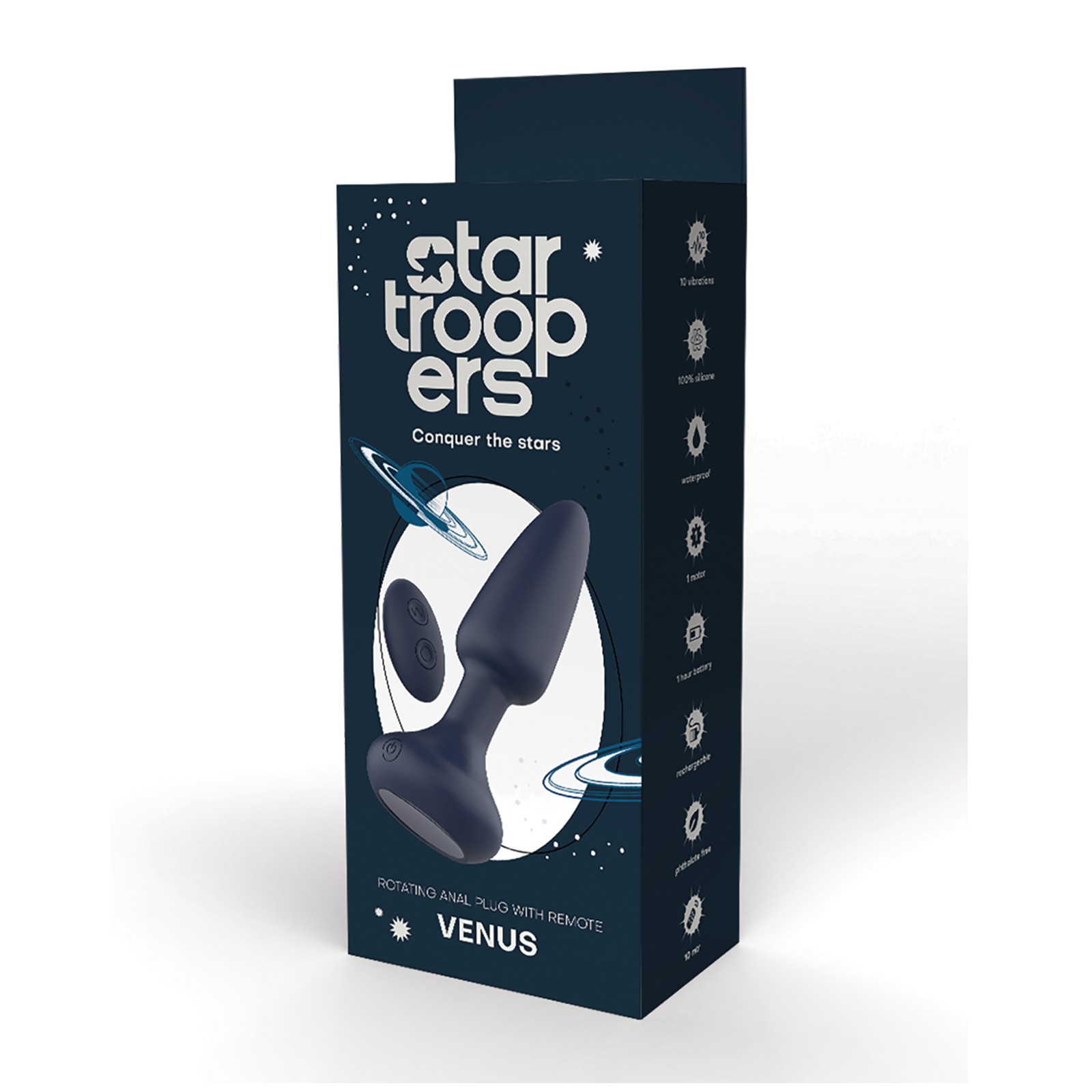 Plug Anal Rotativo Venus Star Troopers con Control Remoto - Placer Emocionante