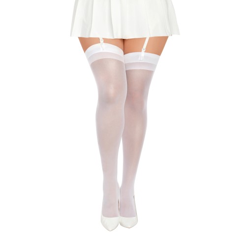 Thigh High Back Seam - White QN