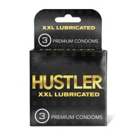 Condones Premium Lubricados Hustler XXL Paquete de 3