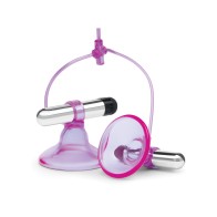 Lux Fetish Vibrating Nipple Suckers Quick Release Pink/Purple