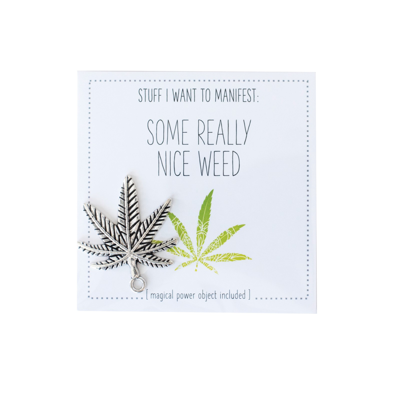 Warm Human Nice Weed Mini Card & Charm