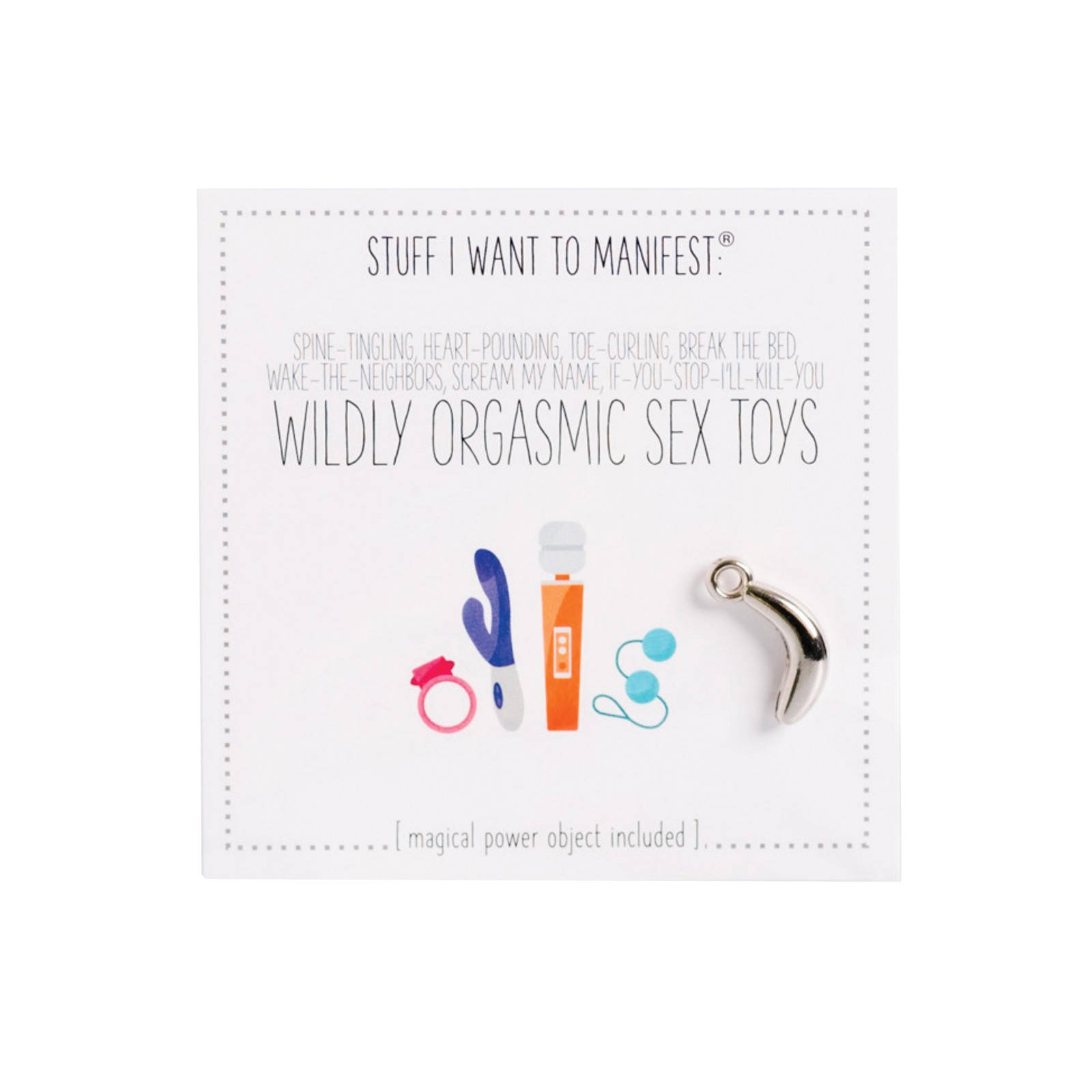 Warm Human Orgasmic Sex Toys Mini Card and Charm