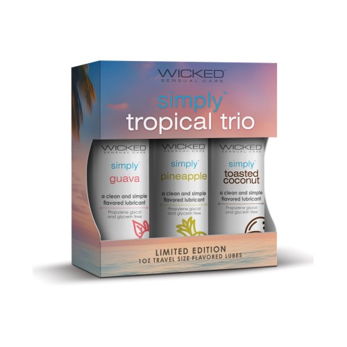 Wicked Sensual Care Trio Tropical de Lubricantes Sabrosos