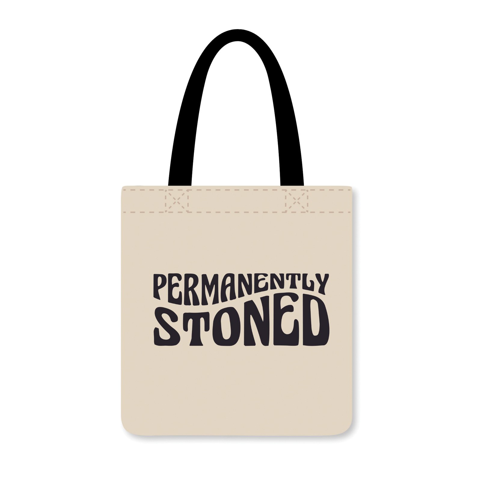 Bolsa Reusable Permanently Stoned - Negro/Blanco