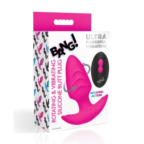 Plug Anal Vibrante Bang! Rosa con Control Remoto