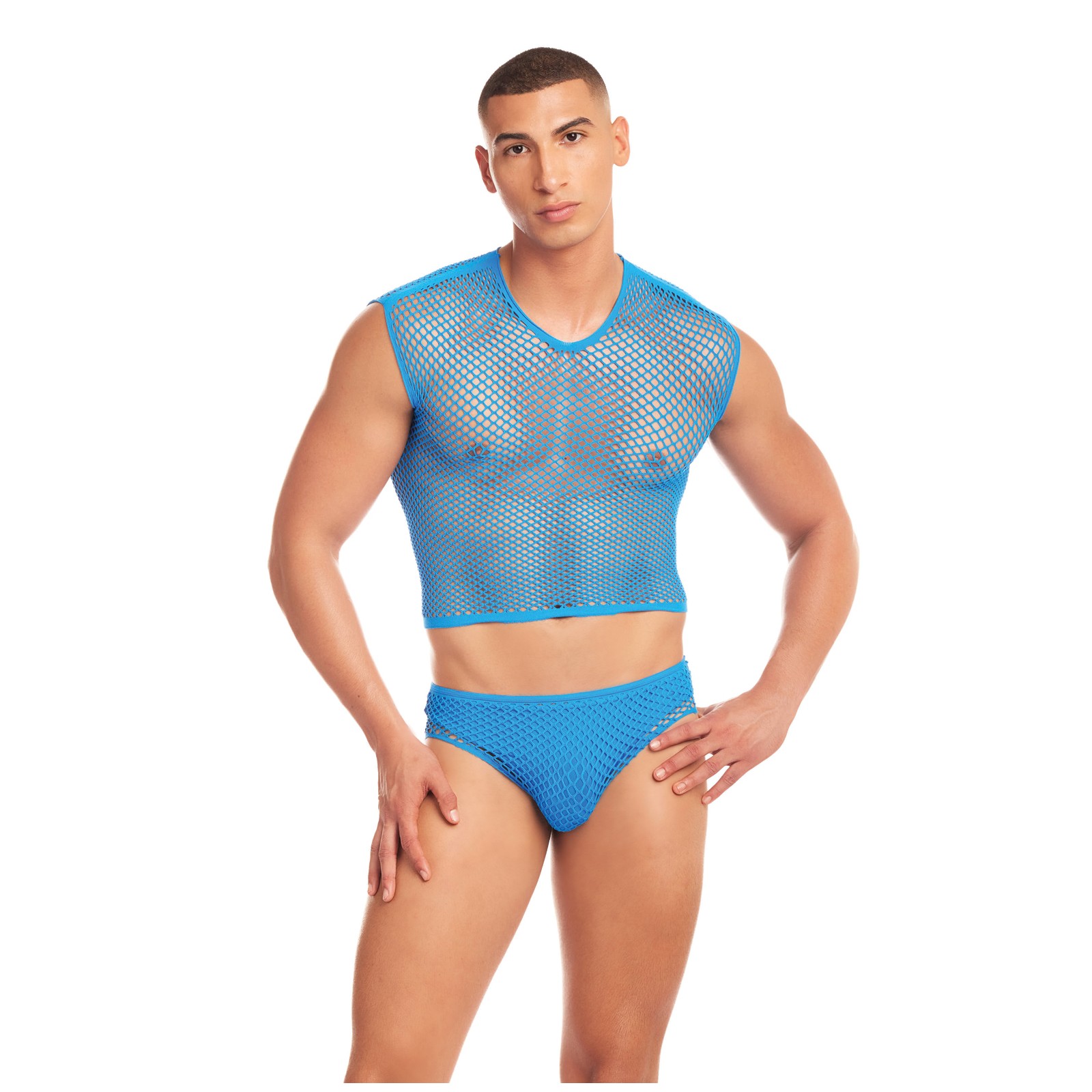 Conjunto de Malla Grande Rainbow Party Net-Flex con Tanga