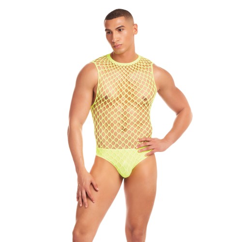 Rainbow Party Full Effect Mesh Unitard Set - Yellow S/M