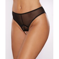 Allure Crotchless Panty with Pearls for Elegant Nights