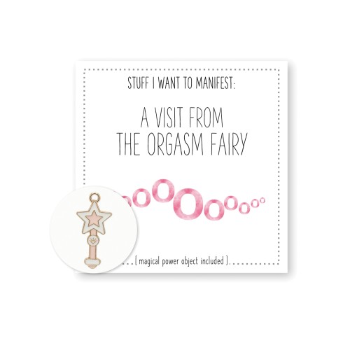 Warm Human Orgasm Fairy Mini Card & Charm for Manifestation